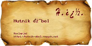 Hutnik Ábel névjegykártya