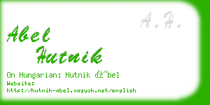 abel hutnik business card